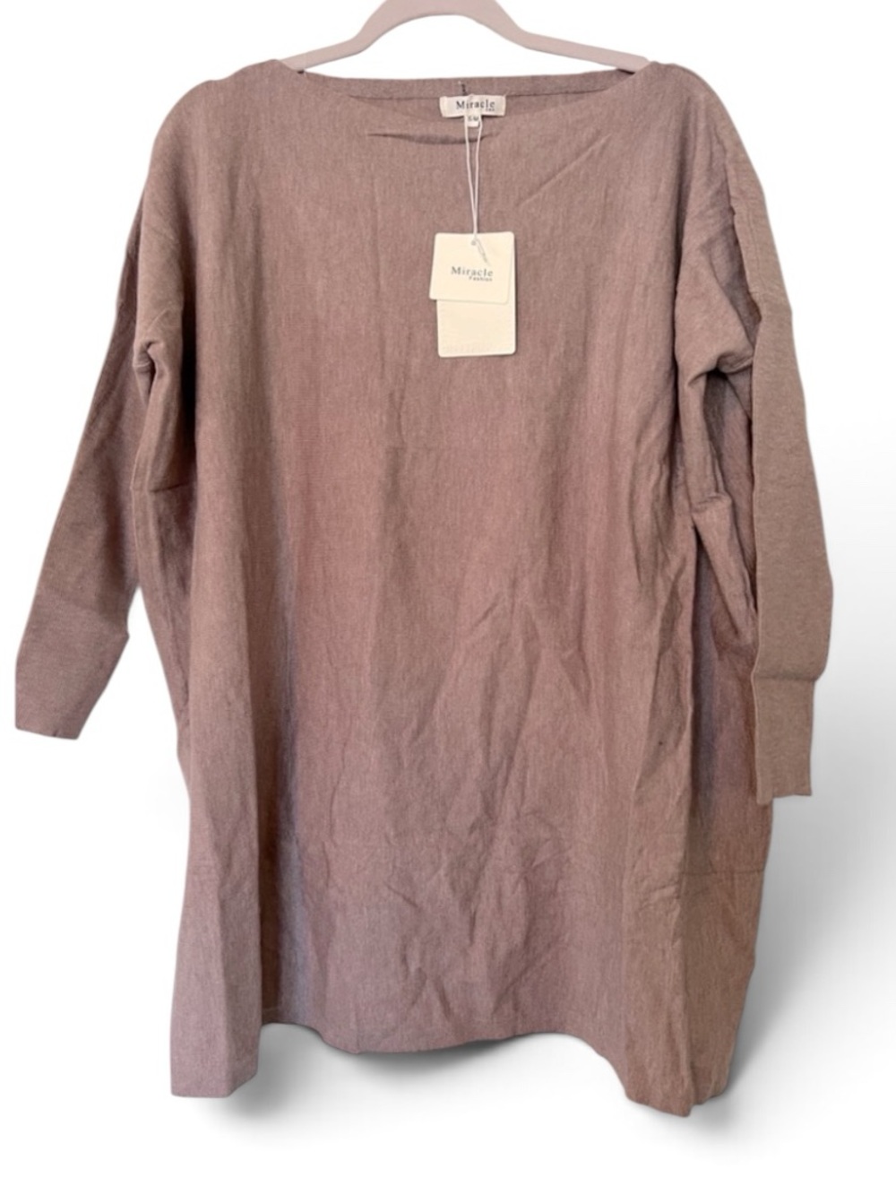 Miracle NWT sweater tunic chocolate color Extra soft size  S/M